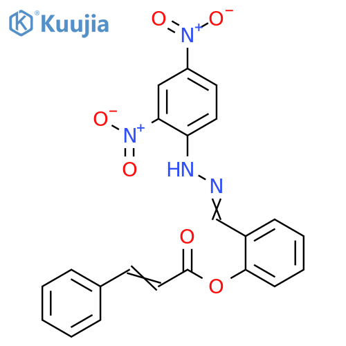 2-(1E)-2-(2,4-dinitrophenyl)hydrazin-1-ylidenemethylphenyl (2E)-3-phenylprop-2-enoate structure