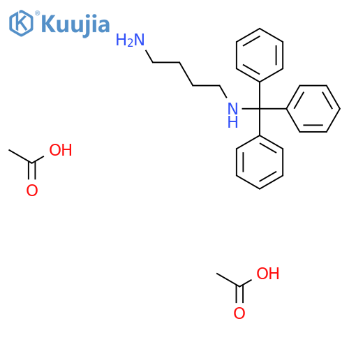 N-Trityl-1,4-butanediamine diacetate structure