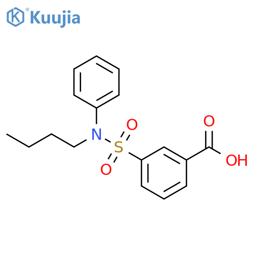 3-butyl(phenyl)sulfamoylbenzoic acid structure