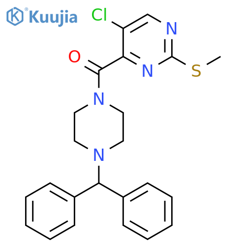 4-[(4-Benzhydrylpiperazin-1-yl)carbonyl]-5-chloro-2-(methylthio)pyrimidine structure