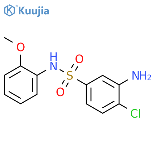 3-amino-4-chloro-N-(2-methoxyphenyl)benzene-1-sulfonamide structure