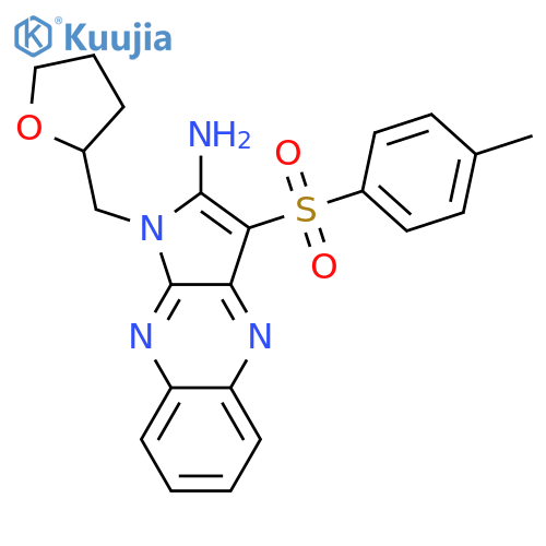3-(4-methylbenzenesulfonyl)-1-(oxolan-2-yl)methyl-1H-pyrrolo2,3-bquinoxalin-2-amine structure