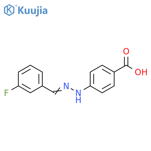 4-{2-(3-Fluorophenyl)methylidenehydrazin-1-yl}benzoic Acid structure