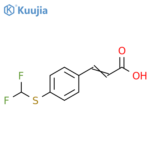 (E)-3-[4-(difluoromethylsulfanyl)phenyl]prop-2-enoic acid structure