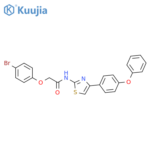 2-(4-bromophenoxy)-N-4-(4-phenoxyphenyl)-1,3-thiazol-2-ylacetamide structure