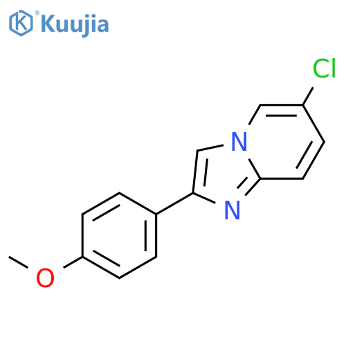 Imidazo[1,2-a]pyridine, 6-chloro-2-(4-methoxyphenyl)- structure