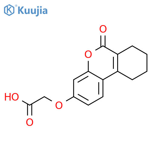 2-({6-oxo-6H,7H,8H,9H,10H-cyclohexacchromen-3-yl}oxy)acetic acid structure