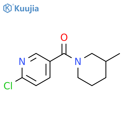2-Chloro-5-(3-methylpiperidine-1-carbonyl)pyridine structure