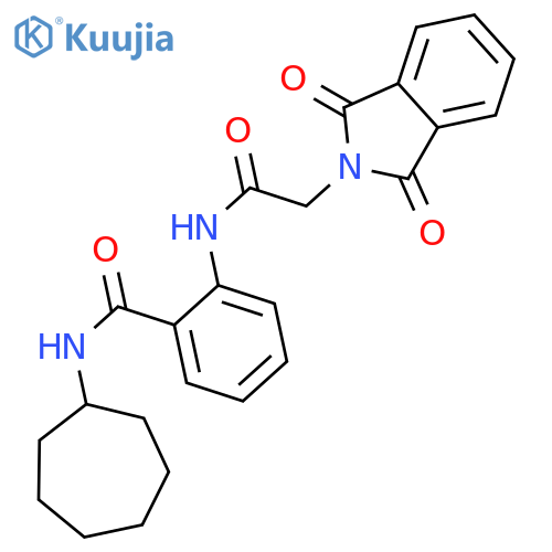 <br>N-Cycloheptyl-2-[2-(1,3-dioxo-1,3-dihydro-isoindol-2-yl)-acetylamino]-benza mide structure