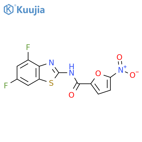 N-(4,6-difluoro-1,3-benzothiazol-2-yl)-5-nitrofuran-2-carboxamide structure