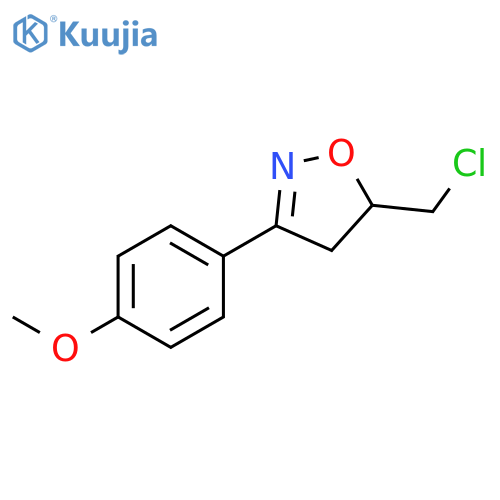 Isoxazole, 5-(chloromethyl)-4,5-dihydro-3-(4-methoxyphenyl)- structure