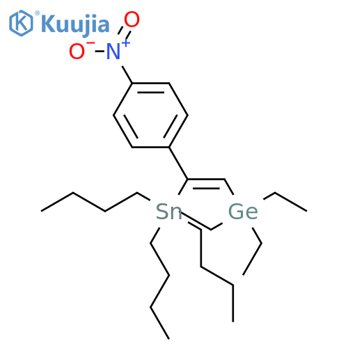 Germane, triethyl[(1Z)-2-(4-nitrophenyl)-2-(tributylstannyl)ethenyl]- structure