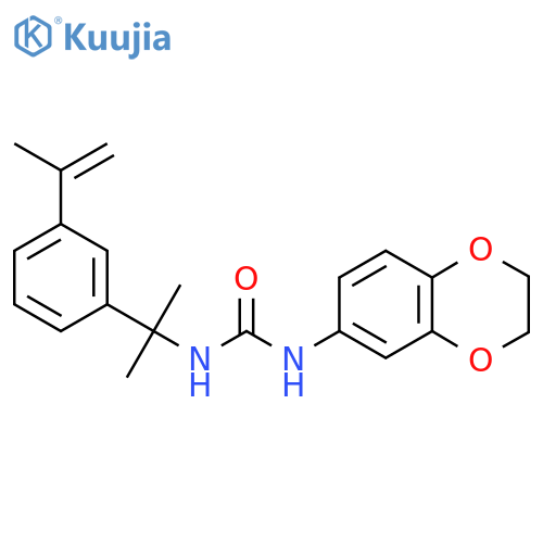 1-(2,3-Dihydro-1,4-benzodioxin-6-yl)-3-{2-[3-(prop-1-en-2-yl)phenyl]propan-2-yl}urea structure