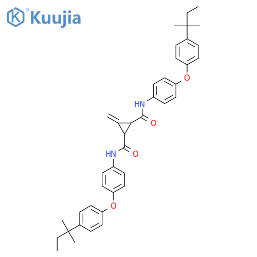 N1,N2-bis({4-4-(2-methylbutan-2-yl)phenoxyphenyl})-3-methylidenecyclopropane-1,2-dicarboxamide structure