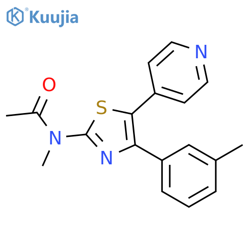 Acetamide, N-methyl-N-[4-(3-methylphenyl)-5-(4-pyridinyl)-2-thiazolyl]- structure
