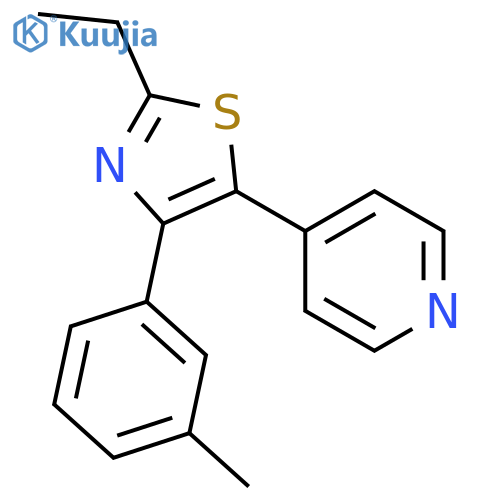 4-2-ethyl-4-(3-methylphenyl)-1,3-thiazol-5-ylpyridine structure