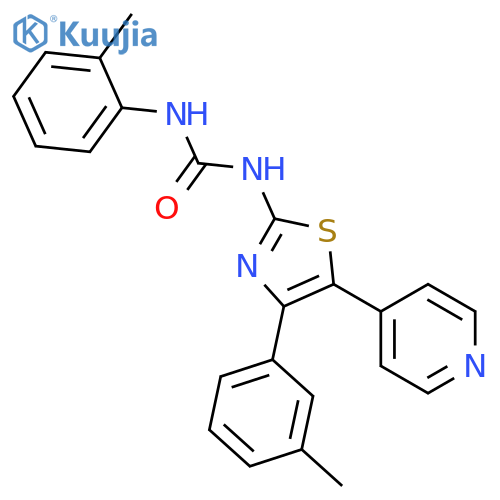 N-(2-Methylphenyl)-N'-[4-(3-methylphenyl)-5-(pyridin-4-yl)-1,3-thiazol-2-yl]urea structure