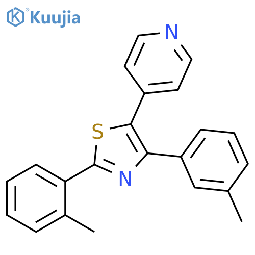 Pyridine, 4-[2-(2-methylphenyl)-4-(3-methylphenyl)-5-thiazolyl]- structure
