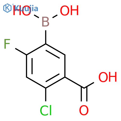 5-Carboxy-4-chloro-2-fluorophenylboronic acid structure