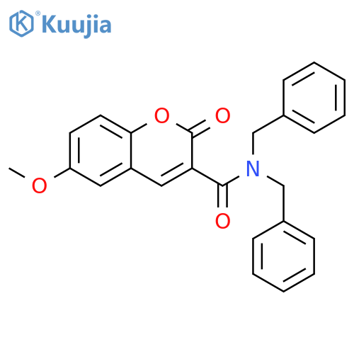 N,N-dibenzyl-6-methoxy-2-oxo-2H-chromene-3-carboxamide structure