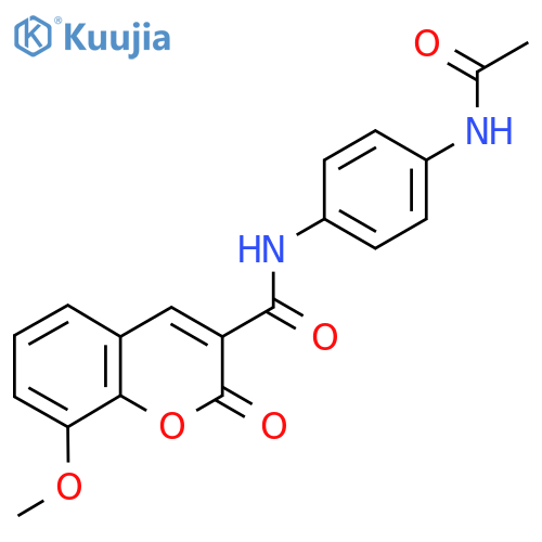 N-(4-acetamidophenyl)-8-methoxy-2-oxo-2H-chromene-3-carboxamide structure