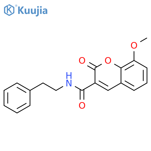 8-methoxy-2-oxo-N-(2-phenylethyl)-2H-chromene-3-carboxamide structure