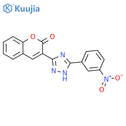 3-[5-(3-nitrophenyl)-4H-1,2,4-triazol-3-yl]-2H-chromen-2-one structure
