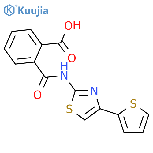 N-(4-THIOPHEN-2-YL-THIAZOL-2-YL)-PHTHALAMIC ACID structure