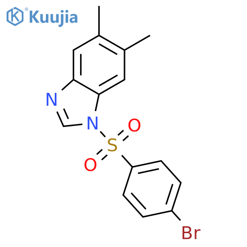1-(4-bromobenzenesulfonyl)-5,6-dimethyl-1H-1,3-benzodiazole structure
