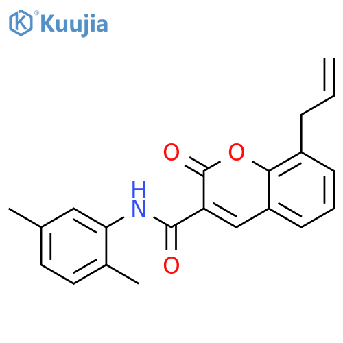 N-(2,5-dimethylphenyl)-2-oxo-8-(prop-2-en-1-yl)-2H-chromene-3-carboxamide structure