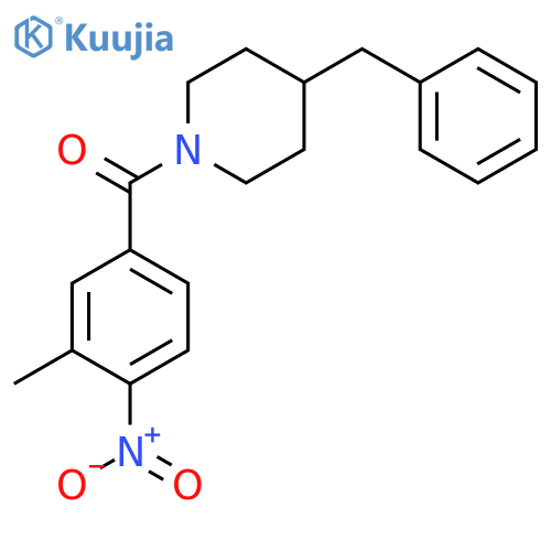 (4-benzylpiperidin-1-yl)(3-methyl-4-nitrophenyl)methanone structure