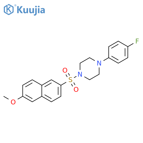 1-(4-fluorophenyl)-4-(6-methoxynaphthalen-2-yl)sulfonylpiperazine structure