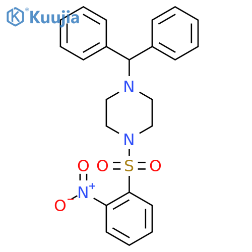 1-(diphenylmethyl)-4-(2-nitrobenzenesulfonyl)piperazine structure