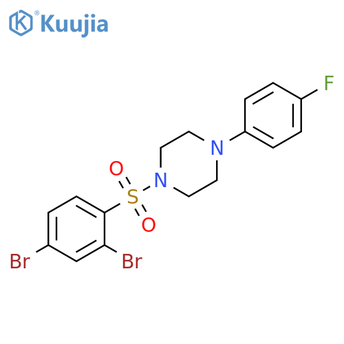 1-(2,4-dibromobenzenesulfonyl)-4-(4-fluorophenyl)piperazine structure
