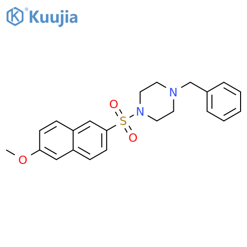 1-benzyl-4-(6-methoxynaphthalen-2-yl)sulfonylpiperazine structure