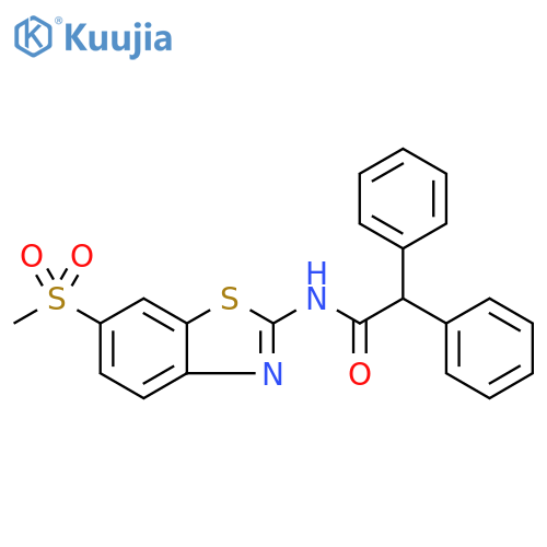 N-(6-methanesulfonyl-1,3-benzothiazol-2-yl)-2,2-diphenylacetamide structure