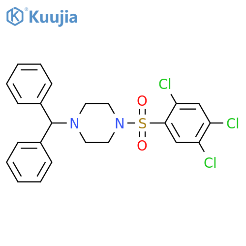 1-(diphenylmethyl)-4-(2,4,5-trichlorobenzenesulfonyl)piperazine structure