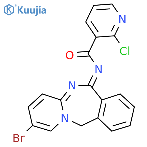 N-{14-bromo-1,10-diazatricyclo[9.4.0.0,3,8]pentadeca-3(8),4,6,10,12,14-hexaen-9-ylidene}-2-chloropyridine-3-carboxamide structure
