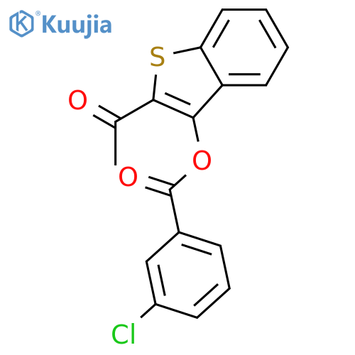 2-acetyl-1-benzothien-3-yl 3-chlorobenzoate structure