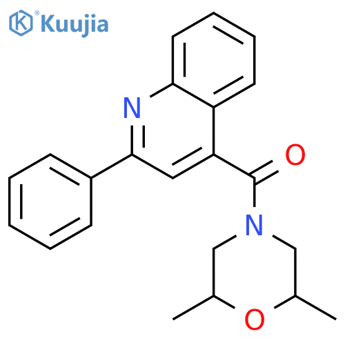 (2,6-dimethylmorpholin-4-yl)(2-phenylquinolin-4-yl)methanone structure