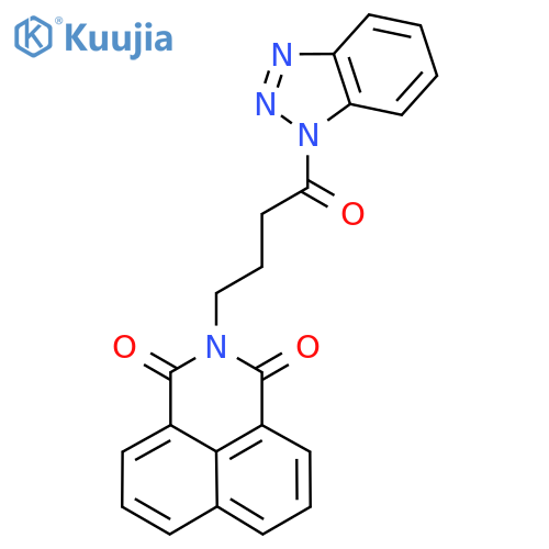 3-4-(1H-1,2,3-benzotriazol-1-yl)-4-oxobutyl-3-azatricyclo7.3.1.0^{5,13}trideca-1(12),5,7,9(13),10-pentaene-2,4-dione structure