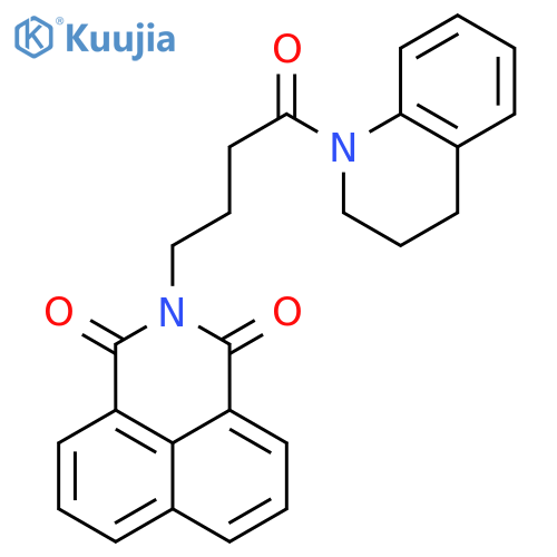 3-4-oxo-4-(1,2,3,4-tetrahydroquinolin-1-yl)butyl-3-azatricyclo7.3.1.0^{5,13}trideca-1(12),5,7,9(13),10-pentaene-2,4-dione structure