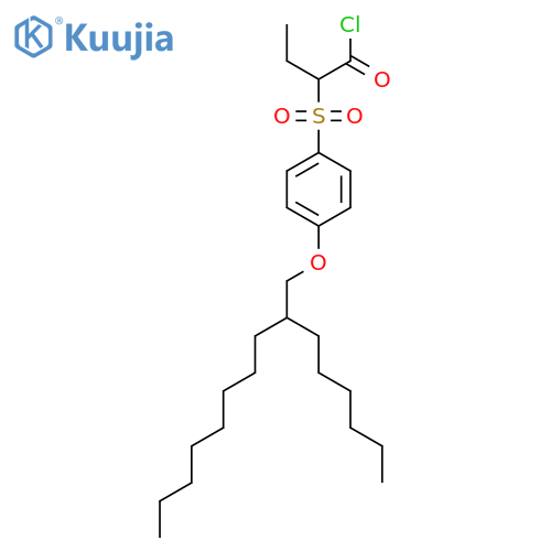 2-[4-(2-Hexyldecoxy)phenyl]sulfonylbutanoyl chloride structure