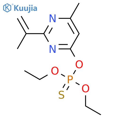 Diethoxy-(6-methyl-2-prop-1-en-2-ylpyrimidin-4-yl)oxy-sulfanylidene-λ5-phosphane structure
