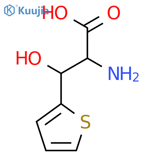 2-Amino-3-hydroxy-3-(thiophen-2-yl)propanoic acid structure