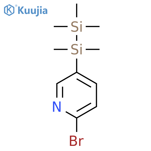 Pyridine, 2-bromo-5-(pentamethyldisilanyl)- (9CI) structure