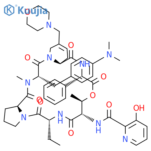 5-[(2S)-1,2,3,6-Tetrahydro-5-(4-morpholinylmethyl)-2-pyridinecarboxylic acid]pristinamycin IA structure