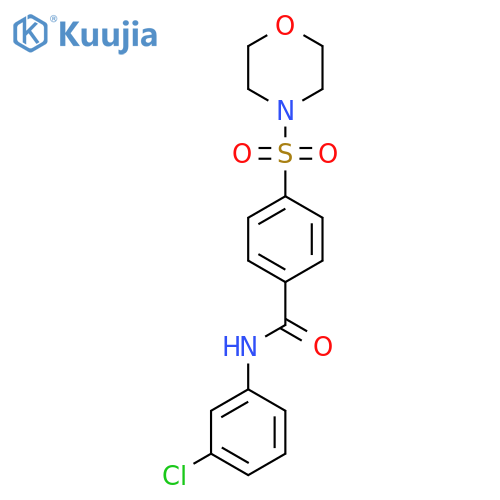 N-(3-chlorophenyl)-4-(morpholine-4-sulfonyl)benzamide structure