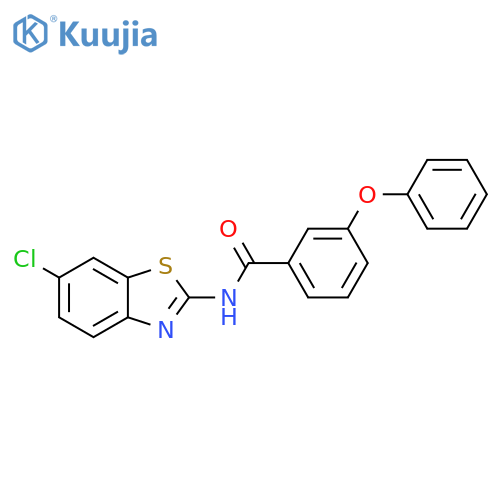 N-(6-chloro-1,3-benzothiazol-2-yl)-3-phenoxybenzamide structure