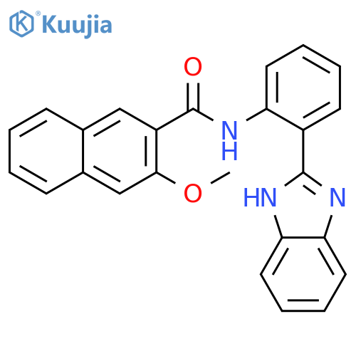 N-[2-(1H-1,3-benzodiazol-2-yl)phenyl]-3-methoxynaphthalene-2-carboxamide structure